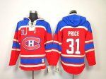 Jerseys Factory Cheap Canadiens #31 Carey Price Red Sawyer Hoode