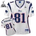 Jerseys Factory Cheap Patriots #81 Aaron Hernandez White Women's