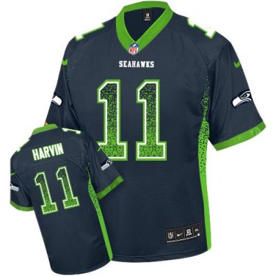 Jerseys Factory Cheap Nike Seahawks #11 Percy Harvin Steel Blue
