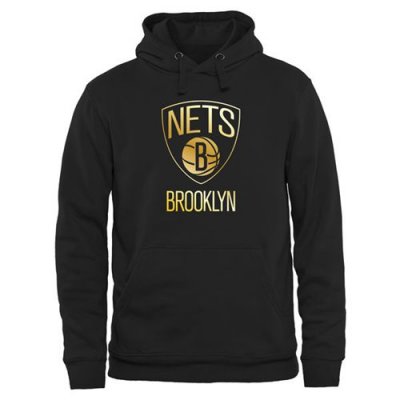 Jerseys Factory Cheap Brooklyn Nets Gold Collection Pullover Hoo