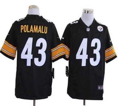 Jerseys Factory Cheap Nike Steelers #43 Troy Polamalu Black Team
