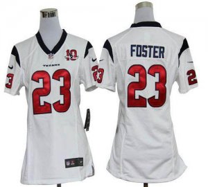 Jerseys Factory Cheap Nike Texans #23 Arian Foster White With 10
