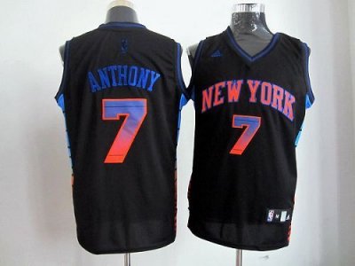 Jerseys Factory Cheap Knicks #7 Carmelo Anthony Black Stitched N