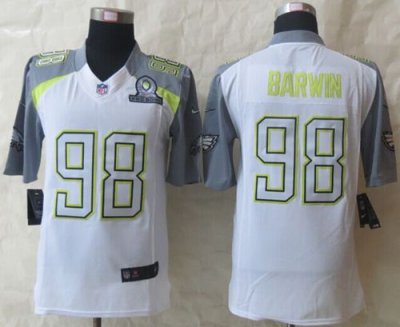 Jerseys Factory Cheap Nike Eagles #98 Connor Barwin White Pro Bo
