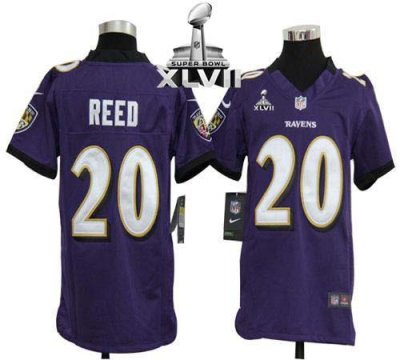 Jerseys Factory Cheap Nike Ravens #20 Ed Reed Purple Team Color