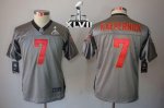 Jerseys Factory Cheap Nike 49ers #7 Colin Kaepernick Grey Shadow