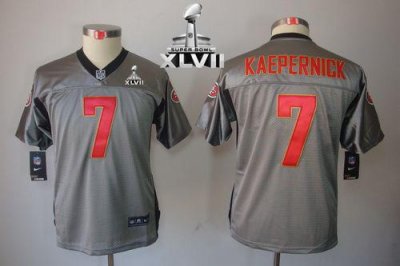 Jerseys Factory Cheap Nike 49ers #7 Colin Kaepernick Grey Shadow