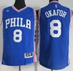 Jerseys Factory Cheap 76ers #8 Jahlil Okafor Blue Stitched NBA J