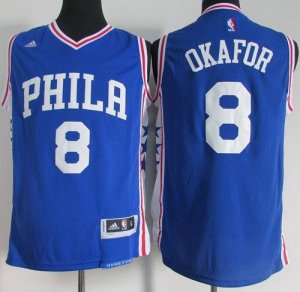 Jerseys Factory Cheap 76ers #8 Jahlil Okafor Blue Stitched NBA J