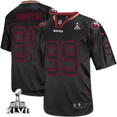 Jerseys Factory Cheap Nike 49ers #99 Aldon Smith Lights Out Blac