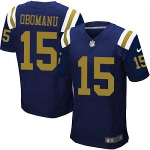 Jerseys Factory Cheap Nike Jets #15 Ben Obomanu Navy Blue Altern