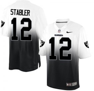 Jerseys Factory Cheap Nike Raiders #12 Kenny Stabler White/Black