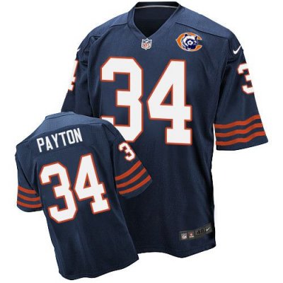 Jerseys Factory Cheap Nike Bears #34 Walter Payton Navy Blue Thr