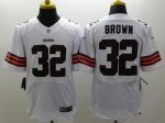 Jerseys Factory Cheap Nike Browns #32 Jim Brown White Men's Stit