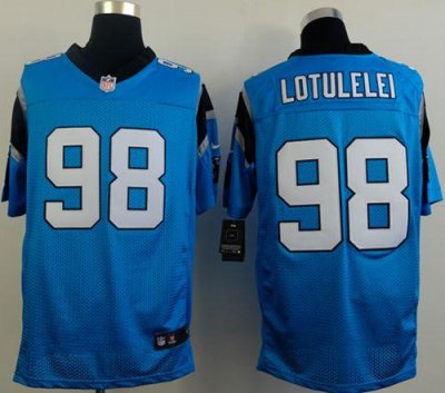 Jerseys Factory Cheap Nike Panthers #98 Star Lotulelei Blue Alte