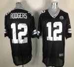 Jerseys Factory Cheap Nike Packers #12 Aaron Rodgers Black Shado