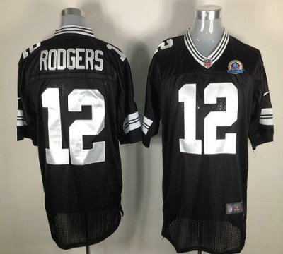 Jerseys Factory Cheap Nike Packers #12 Aaron Rodgers Black Shado