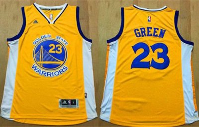 Jerseys Factory Cheap Warriors #23 Draymond Green Gold Stitched