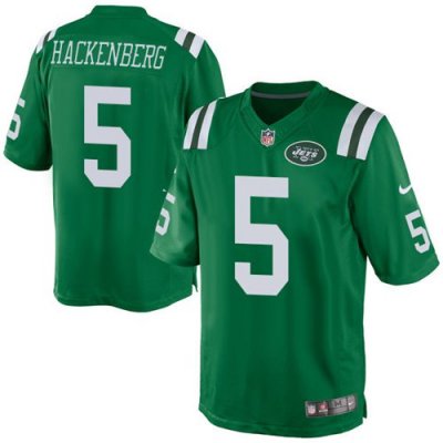 Jerseys Factory Cheap Nike Jets #5 Christian Hackenberg Green Me