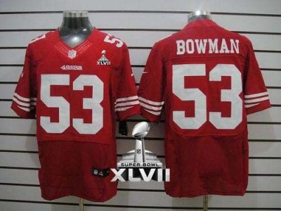 Jerseys Factory Cheap Nike 49ers #53 NaVorro Bowman Red Team Col
