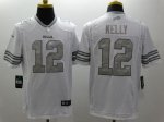Jerseys Factory Cheap Nike Bills #12 Jim Kelly White Men's Stitc