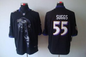 Jerseys Factory Cheap Nike Ravens #55 Terrell Suggs Black Altern