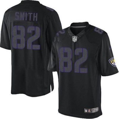 Jerseys Factory Cheap Nike Ravens #82 Torrey Smith Black Men's E