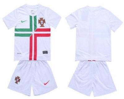 Jerseys Factory Cheap Portugal Blank 2012/2013 White Away Kid So