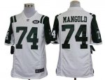 Jerseys Factory Cheap Nike Jets #74 Nick Mangold White Men's Sti