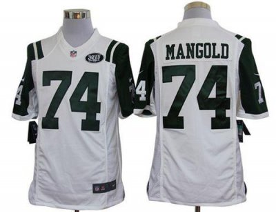 Jerseys Factory Cheap Nike Jets #74 Nick Mangold White Men's Sti
