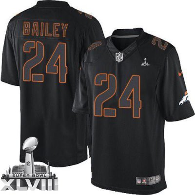 Jerseys Factory Cheap Nike Broncos #24 Champ Bailey Black Super