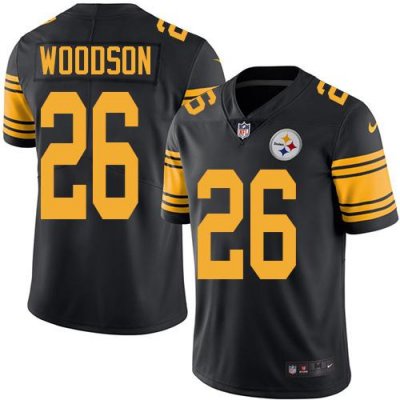 Jerseys Factory Cheap Nike Steelers #26 Rod Woodson Black Men's