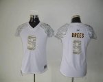 Jerseys Factory Cheap Saints #9 Drew Brees White Women's Zebra F
