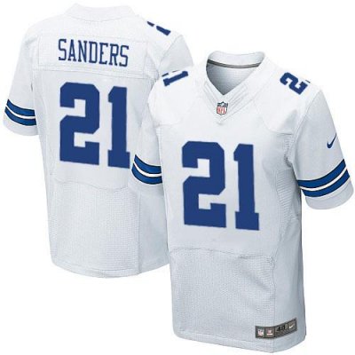 Jerseys Factory Cheap Nike Cowboys #21 Deion Sanders White Men's