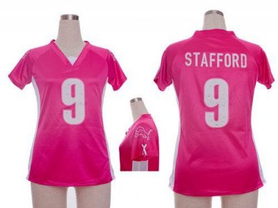 Jerseys Factory Cheap Nike Lions #9 Matthew Stafford Pink Draft