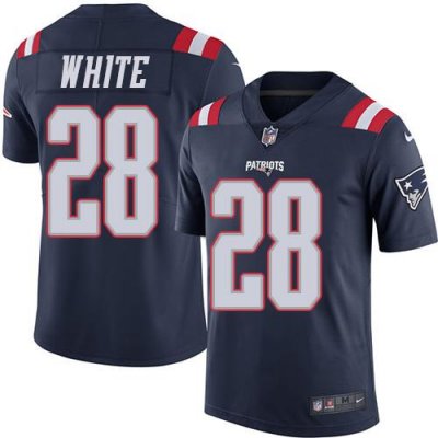 Jerseys Factory Cheap Nike Patriots #28 James White Navy Blue Me