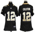 Jerseys Factory Cheap Nike Saints #12 Marques Colston Black Team