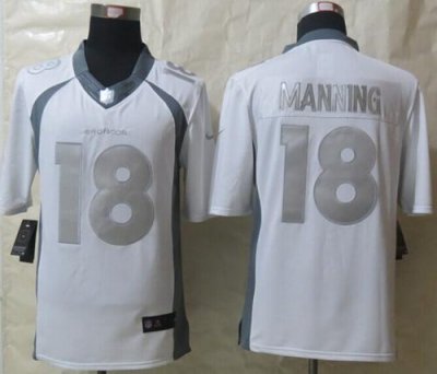 Jerseys Factory Cheap Nike Broncos #18 Peyton Manning White Men'