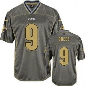 Jerseys Factory Cheap Nike Saints #9 Drew Brees Grey Men's Stitc