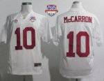 Jerseys Factory Cheap Crimson Tide #10 AJ McCarron White SEC Pat