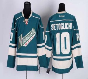 Jerseys Factory Cheap Wild #10 Devin Setoguchi Green Embroidered