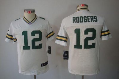 Jerseys Factory Cheap Nike Packers #12 Aaron Rodgers White Youth