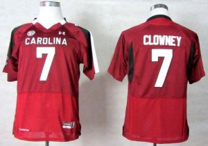 Jerseys Factory Cheap South Carolina #7 Javedeon Clowney Red SEC
