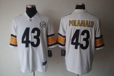 Jerseys Factory Cheap Nike Steelers #43 Troy Polamalu White Men'