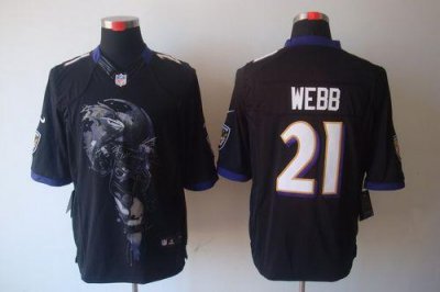 Jerseys Factory Cheap Nike Ravens #21 Lardarius Webb Black Alter