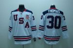 Jerseys Factory Cheap 2010 Olympic Team USA #30 Tim Thomas Embro
