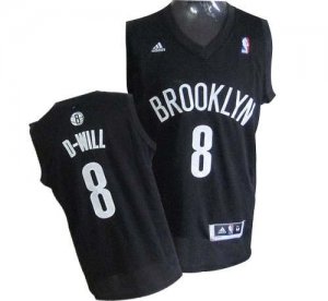 Jerseys Factory Cheap Nets #8 Deron Williams Black D-Will Embroi