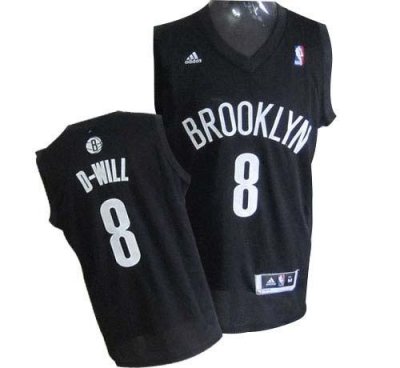 Jerseys Factory Cheap Nets #8 Deron Williams Black D-Will Embroi