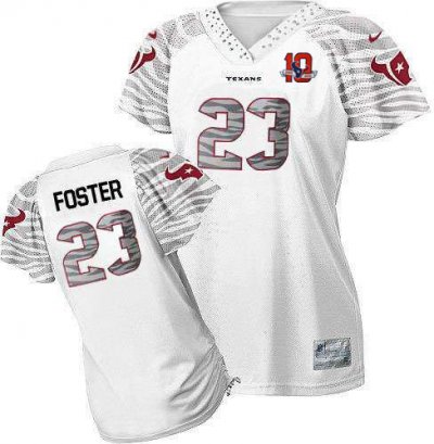 Jerseys Factory Cheap Nike Texans #23 Arian Foster White With 10