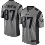 Jerseys Factory Cheap Nike Patriots #87 Rob Gronkowski Gray Men'